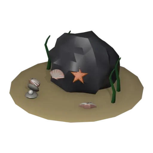 Mermaid rock, 3D model