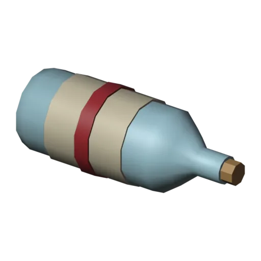 Bouteille à la mer, modèle 3D