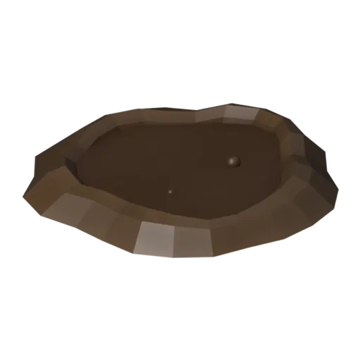 Mud pool, 3D model