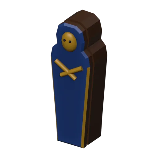 Sarcófago de momia, modelo 3D