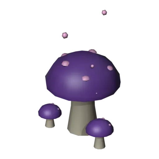 Magic mushroom, 3D model