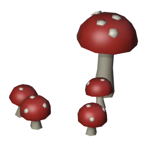 Mushroom cluster, 3D model