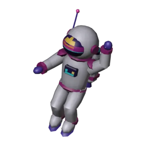 Astronaute néon, modèle 3D
