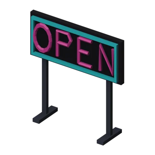 Neon sign, 3D model