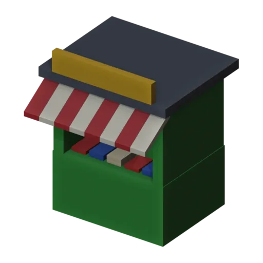 News stand, 3D model