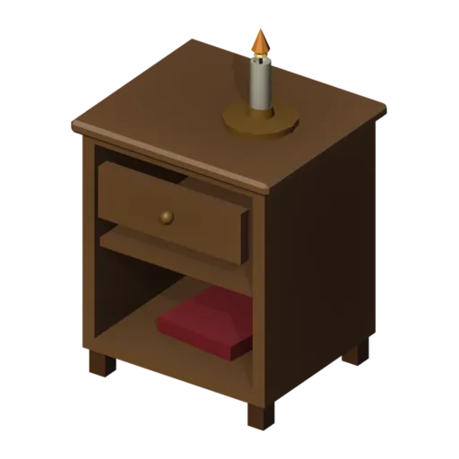 Bedside table, 3D model