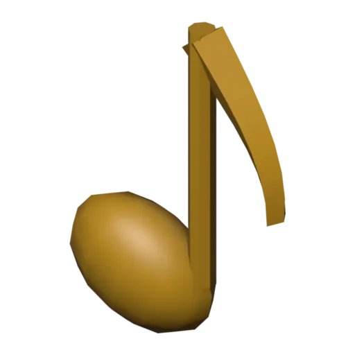 Music note, 3D model