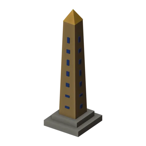 Desert obelisk, 3D model