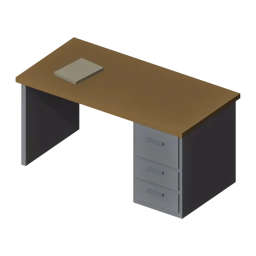 Office desk, 3D model