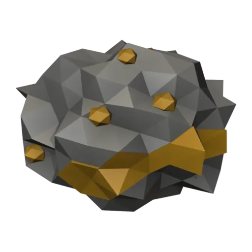 Gold ore, 3D model