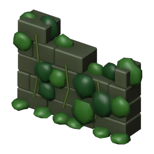 Overgrown wall, 3D model