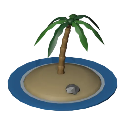 Little island, 3D model