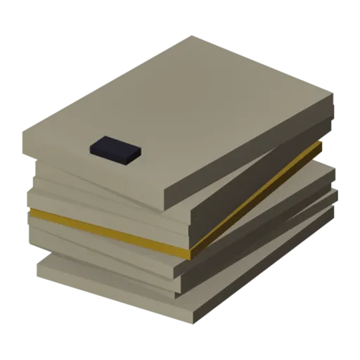 Paper stack, 3D model