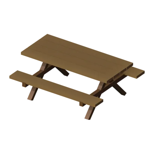 Picnic table, 3D model