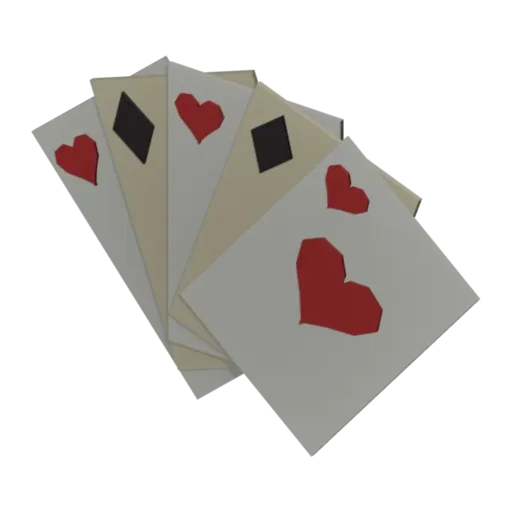 Playing cards, 3D model