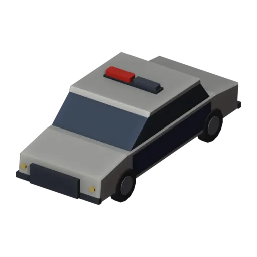 Police car, 3D model