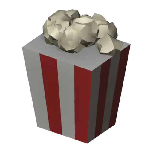 Popcorn, 3D model