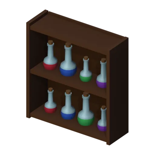 Estante de pociones, modelo 3D