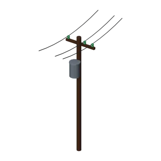 Power pole, 3D model