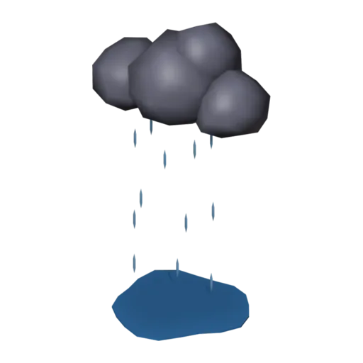 Rain cloud, 3D model