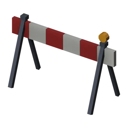 Road barrier, 3D model