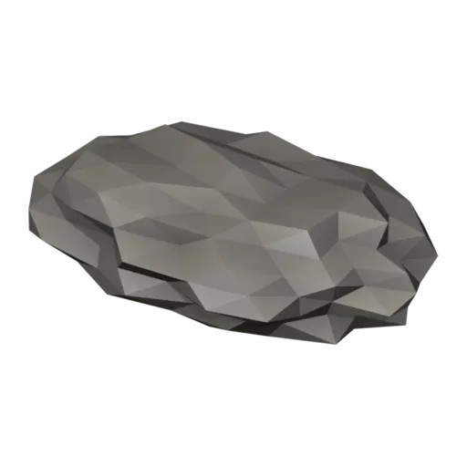 Flat rock, 3D model