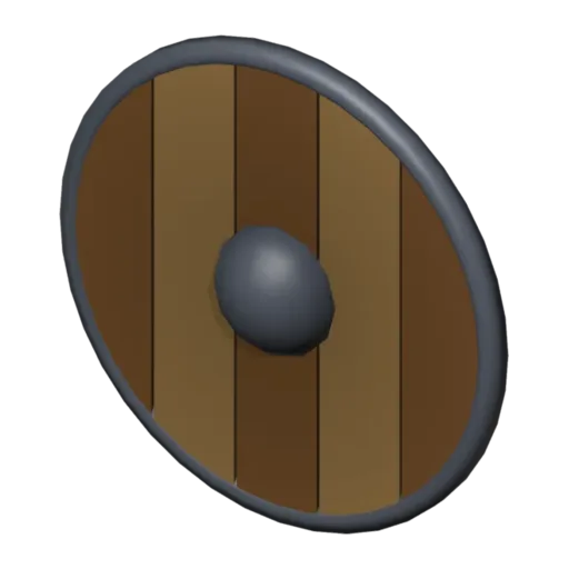 Wooden shield, 3D model