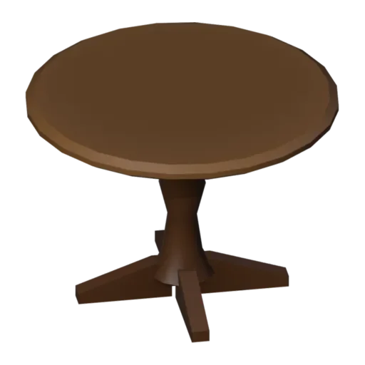 Round table, 3D model