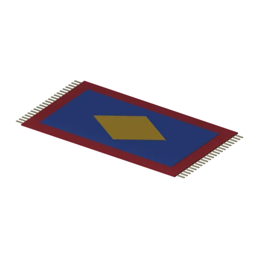 Long rug, 3D model