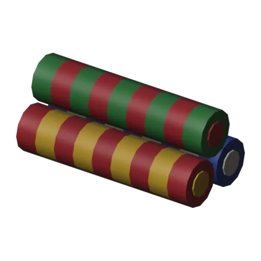 Rolled rugs, 3D model
