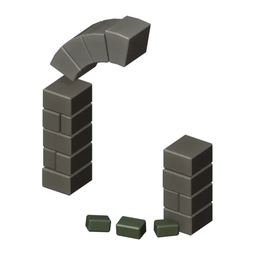 Ruined arch, 3D model