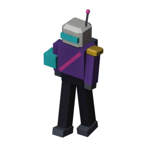 Entregador neon, modelo 3D