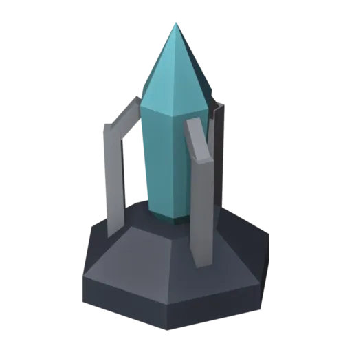 Cristal de poder, modelo 3D