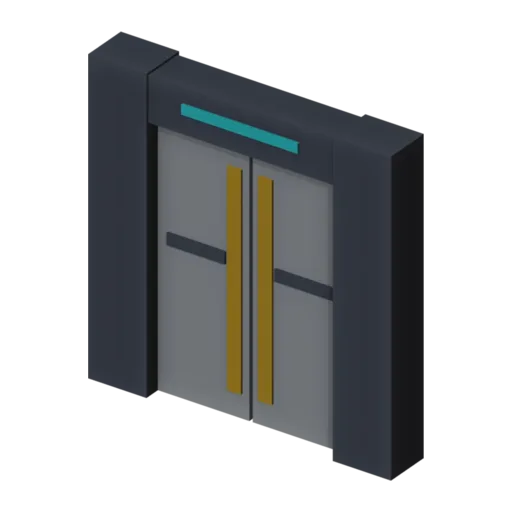 Sliding door, 3D model
