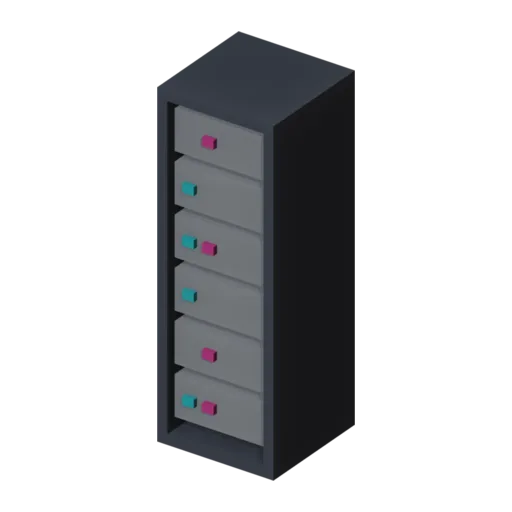 Server rack, 3D model