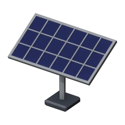 Solar panel, 3D model