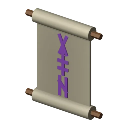 Spell scroll, 3D model