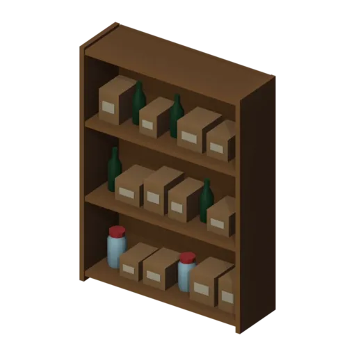 Goods shelf, 3D model