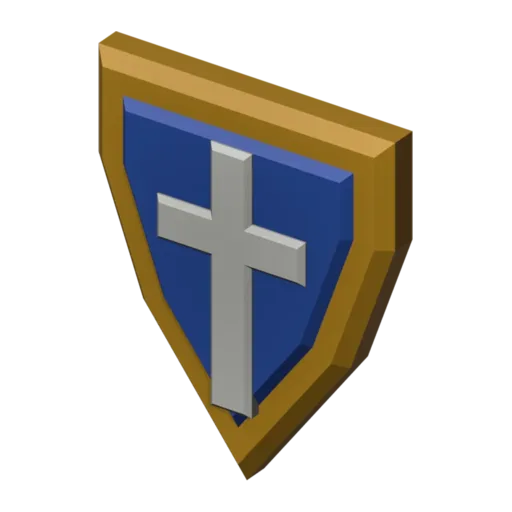 Shield token, 3D model