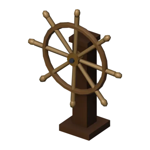 Ship's wheel, 3D model