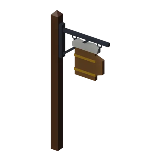 Inn sign, 3D model