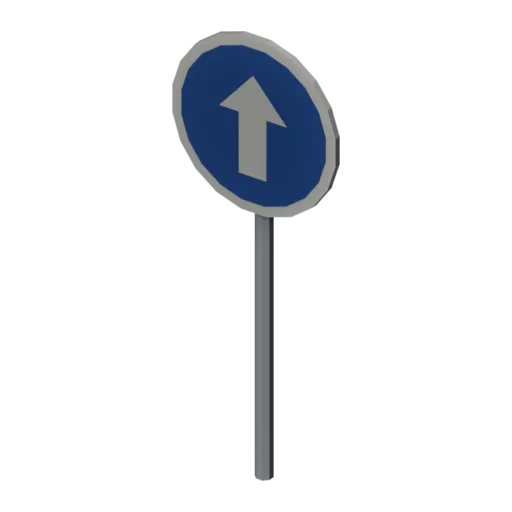 Road sign, 3D model