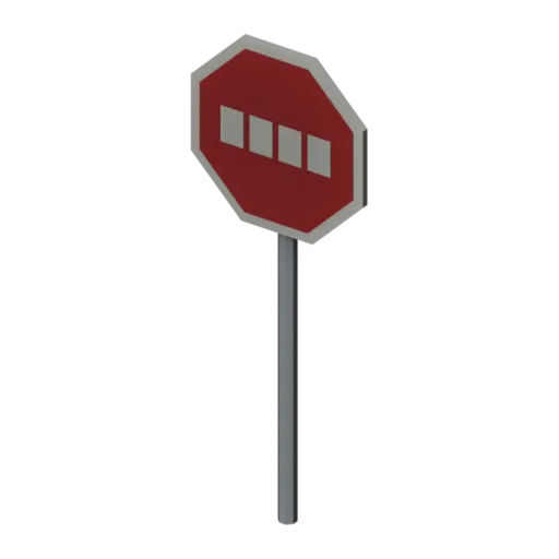 Stop sign, 3D model