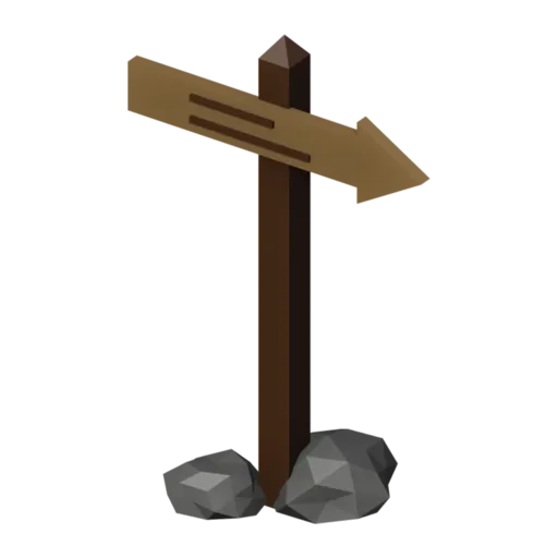 Arrow sign, 3D model