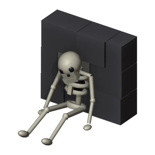 Seated skeleton, 3D model