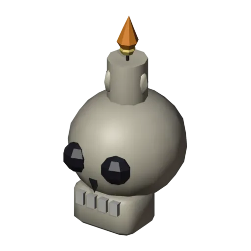 Skull candle, 3D model