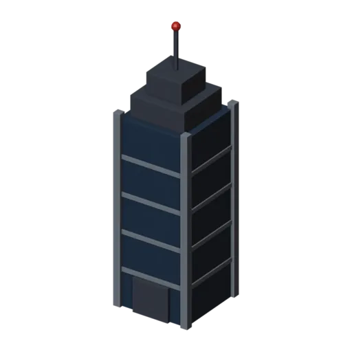Rascacielos, modelo 3D