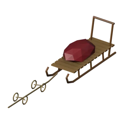 Dog sled, 3D model