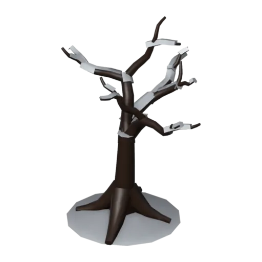 Snowy oak, 3D model