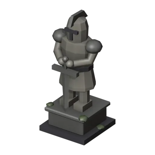 Statue de gardien, modèle 3D